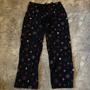 PINK Victoria's Secret Black Patterned Pajama Pants